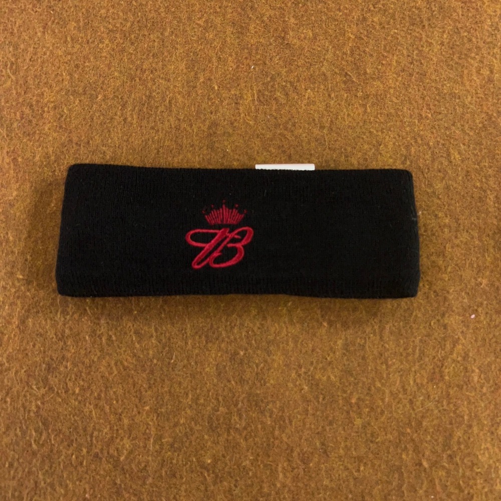 Drew Pearson Marketing Unisex OS Black Knit Embroidered Logo Headband New